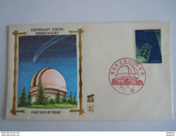 Japan Japon 1978 FDC Centenaire De L'observatoire Astronomique De Tokyo Télescope Et étoiles Yv 1273 - FDC