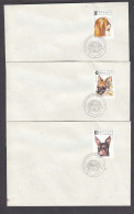 Bulgaria 1991 - Dogs, Mi-Nr. 3929/34, 6 FDC (2 Scan) - FDC