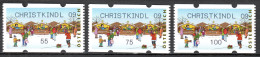 MiNr. 3x (55, 75, 100) ATM 15 A, Eindruck: „CHRISTKINDL 09“; Postfrisch (**) - Machine Labels [ATM]