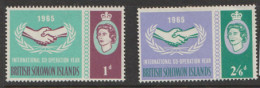 British  Solomon Islands 1965 SG 129-30  I C Y    Lightly Mounted Mint - Islas Salomón (...-1978)