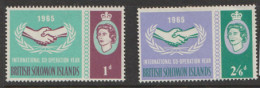 British  Solomon Islands 1965 SG 129-30  I C Y    Lightly Mounted Mint - Salomonseilanden (...-1978)