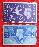 Victory Peace Close WWII Dove Mi 231-232 Yv 235-236 1946 POSTFRIS MNH ** ENGLAND GRANDE-BRETAGNE GB GREAT BRITAIN - Neufs