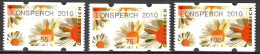 MiNr. 3x (55, 75, 100) ATM 16 C, Eindruck: „LONSPERCH 2010“; Postfrisch (**) - Machine Labels [ATM]
