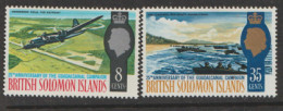 British  Solomon Islands 1967 SG 160-1  Guardalcanal Lightly Mounted Mint - British Solomon Islands (...-1978)