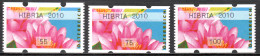 MiNr. 3x (55, 75, 100) ATM 17 D, Eindruck: „HIBRIA 2010“; Postfrisch (**) - Automatenmarken [ATM]