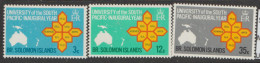British  Solomon Islands 1969 SG 181-3  Inaugural Year     Lightly Mounted Mint - Islas Salomón (...-1978)