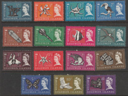 British  Solomon Islands 1963 SG 112-26  Definitives    Lightly Mounted Mint - Isole Salomone (...-1978)