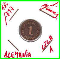 ALEMANIA – GERMANY - IMPERIO MONEDA DE COBRE DIAMETRO 17.5 Mm. DEL AÑO 1897 – CECA-A- KM-1  GOBERNANTE: GUILLERMO I - 1 Pfennig