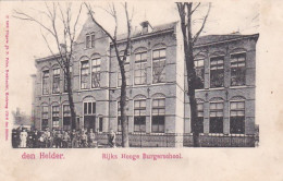 483775Den Helder, Rijks Hooge Burgerschool. (poststempel 1902)(zie Hoeken En Randen) - Den Helder