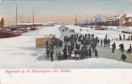 4837120Den Helder, IJsgezicht Op De Binnenhaven Den Helder. 1908.(doordrukstempel Zie Achterkant, Zie Randen) - Den Helder