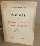 Poemes * / Presque-songes-traduit De La Nuit - Autres & Non Classés