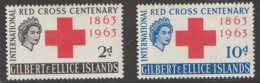 Gilbert And Ellice  Islands  1963  SG 80-1  Red Cross  Lightly Mounted Mint - Îles Gilbert Et Ellice (...-1979)