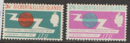 Gilbert And Ellice  Islands  1965  SG 87-8  I T U   Lightly Mounted Mint - Islas Gilbert Y Ellice (...-1979)