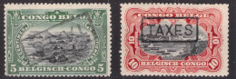 Timbres - Congo Belge - 1910 - COB TX 31/6* Et TX37/40 Obl - Cote 189,5 - Unused Stamps