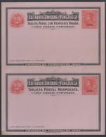 VENEZUELA / 1900 ENTIER POSTAL DOUBLE - REPONSE PAYEE - STATIONERY (ref LE5084) - Venezuela