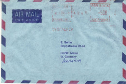 ARGENTINA 1985  AIRMAIL  LETTER SENT FROM BAHIABLANCA TO MAINZ - Storia Postale