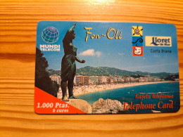 Prepaid Phonecard Spain, Mundi Telecom, Fon-Olé - Costa Brava - Andere & Zonder Classificatie