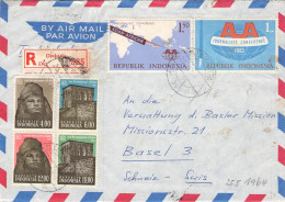 INDONESIA -REGISTERED AIRMAIL 1964 - BASEL/CH /589 - Indonesië