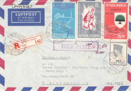 INDONESIA -REGISTERED AIRMAIL 1966 - STUTTGART/DE /591 - Indonesien