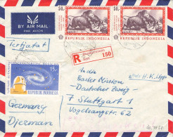 INDONESIA -REGISTERED AIRMAIL 1968 - STUTTGART/DE /592 - Indonesië