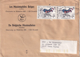 Belgique 2051 ° (2x) Sur Lettre De Bruxelles B Brussel Vers 5128 Beez  - Covers & Documents