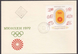 Bulgaria 1972 - Summer Olympic Games, Muenchen, Mi-Nr. Bl. 37, FDC - FDC