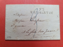 Marque Postale De Dammartin Sur Lettre Avec Texte Pour La Ferté/Jouarre En 1826 - N 54 - 1801-1848: Precursores XIX