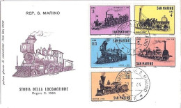 ST MARIN N° 629/630/631/635/636 S/L. DU 29.8.64  - Covers & Documents