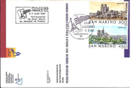 ST MARIN N° S/CP DE PHILEXFRANCE 99 / 2.7.99   - Briefe U. Dokumente