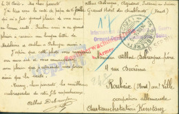 Guerre 14 Cachet Internement Des Prisonniers De Guerre Ormont Dessus Les Diablerets Suisse CAD Les Diablerets 24 8 16 - Postmarks