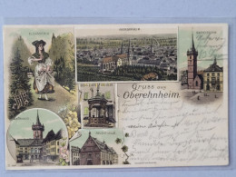 Gruss Aus Obernai , Oberehnheim ,  6 Vues 1902 ,  Cachet Train Molsheim Selestat - Obernai