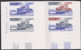 4 Essai De Couleur Dont 2 Multicolore Taaf/fsat Bateau Norsel  Yvert PA 64 MNH ** - Imperforates, Proofs & Errors