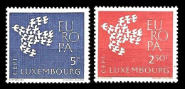 Luxembourg 1961 Europa CEPT (**)  Mi 647-48 - € 1,-; Y&T 600-01 - € 1,- - 1962