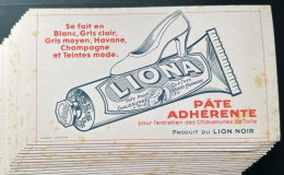 Buvard  --  LIONA - Pâte Pour Chaussures - Lot De 10 Buvards - Produits Ménagers