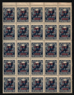 Russia / RSFSR 1924 - Porto - Mi-Nr. 9 ** - MNH - 40 / 35 Kop - 25er-Bogen (I) - Portomarken