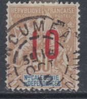 Nlle Calédonie N° 109 O Partie Série : Type Groupe Surchargés : 10 Sur 50 C , Oblitéré,  TB - Oblitérés