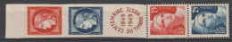 LIVRAISON GRATUITE A PARTIR DE 5 EUR D'ACHAT ! - 1949 - SERIE COMPLETE YVERT N°830/833 ** MNH - COTE = 16 EUR. - GANDON - Neufs