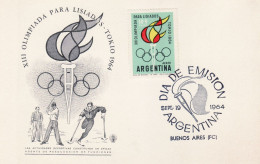 ARGENTINA 1964  MiNr 847 FDC CARD - FDC