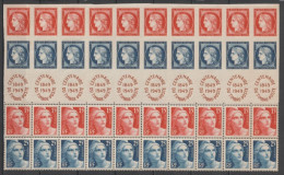 1949 - SERIE COMPLETE YVERT N°830/833 ** MNH FEUILLE DE 10 ! SANS BORDS DE FEUILLE - COTE = 160 EUR. - GANDON - Neufs