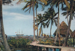 TAHITI --- Paysage Tahitien  (bateau 3 Mâts) ..............à Saisir - Tahiti