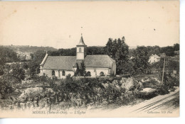 MERIEL L'EGLISE VOIE DE CHEMIN DE FER - Meriel