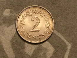 Münze Münzen Umlaufmünze Malta 2 Cents 1977 - Malte