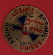 PORTUGAL - LISBOA - ASSIMIL - " ACADEMIA DE IDIOMAS " - 1948 A 1963 CALENDÁRIO EM METAL - Tamaño Grande : 1921-40