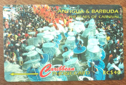 ANTIGUA & BARBUDA CARNIVAL EC$ 40 CARIBBEAN CABLE & WIRELESS SCHEDA PREPAID TELECARTE TELEFONKARTE PHONECARD - Antigua Et Barbuda