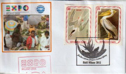 Lettre Du Pavillon HAITI à L'Expo Universelle Milan 2015, Avec Timbres Oiseaux De Haiti, Vendus Au Pavillon Haiti - 2015 – Milan (Italy)