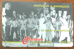 ANTIGUA & BARBUDA CARNIVAL EC$ 10 CARIBBEAN CABLE & WIRELESS SCHEDA PREPAID TELECARTE TELEFONKARTE PHONECARD - Antigua Et Barbuda