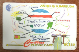 ANTIGUA & BARBUDA FUTURE IS NOW EC$ 20 CARIBBEAN CABLE & WIRELESS SCHEDA PREPAID TELECARTE TELEFONKARTE PHONECARD - Antigua En Barbuda