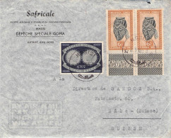 BELGIAN CONGO - AIR MAIL 1955 MASISI - BASEL/CH / 607 - Covers & Documents