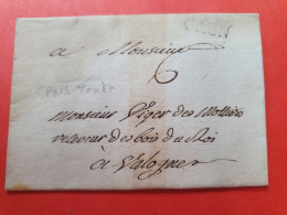 Marque Postale De Caen Sur Lettre Cachetée Sans Texte Pour Valognes - N 72 - 1801-1848: Precursores XIX