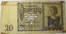 Billet Allemand 20 Mark 1939 - 20 Reichsmark
